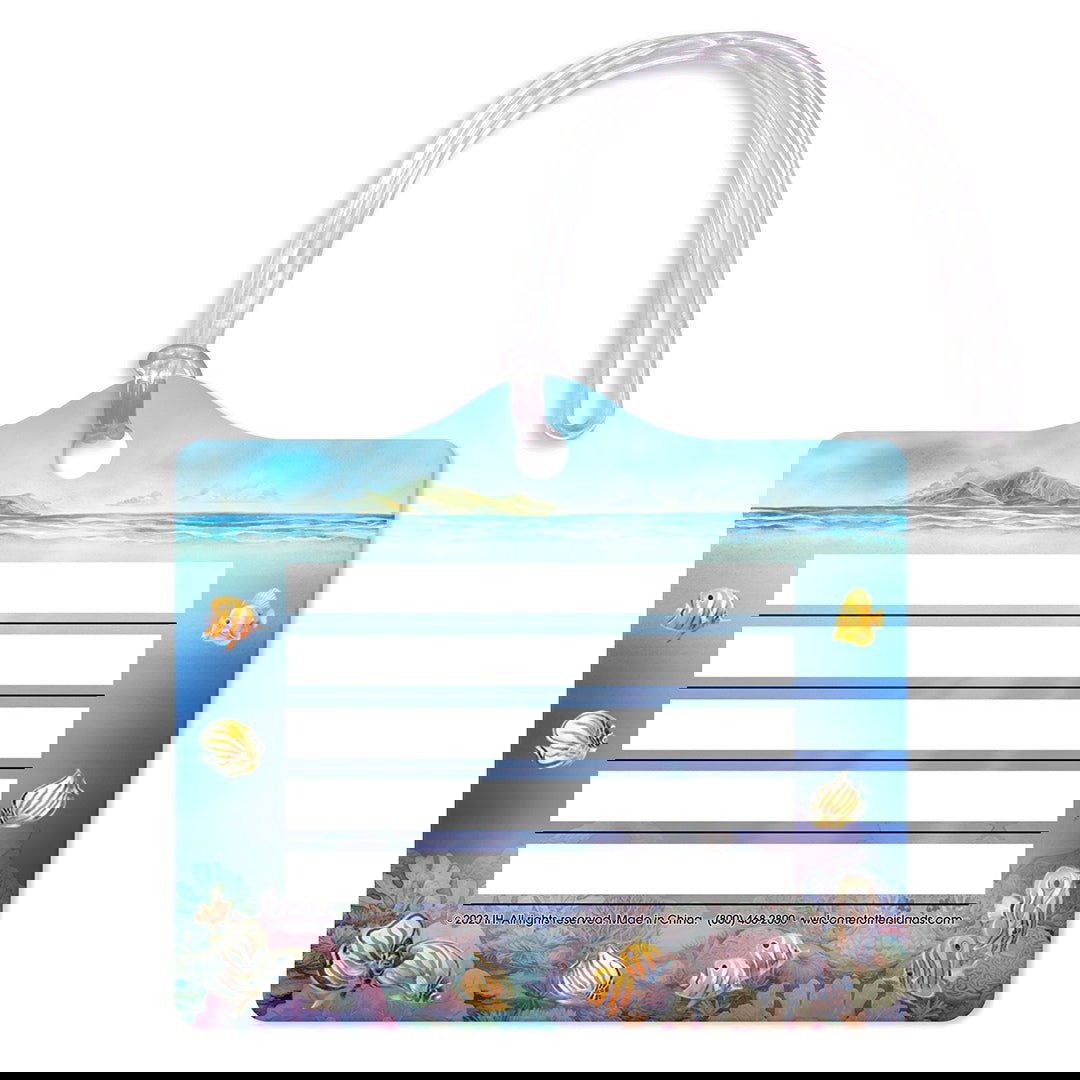 Die Cut Luggage Tag, Ocean of Friends