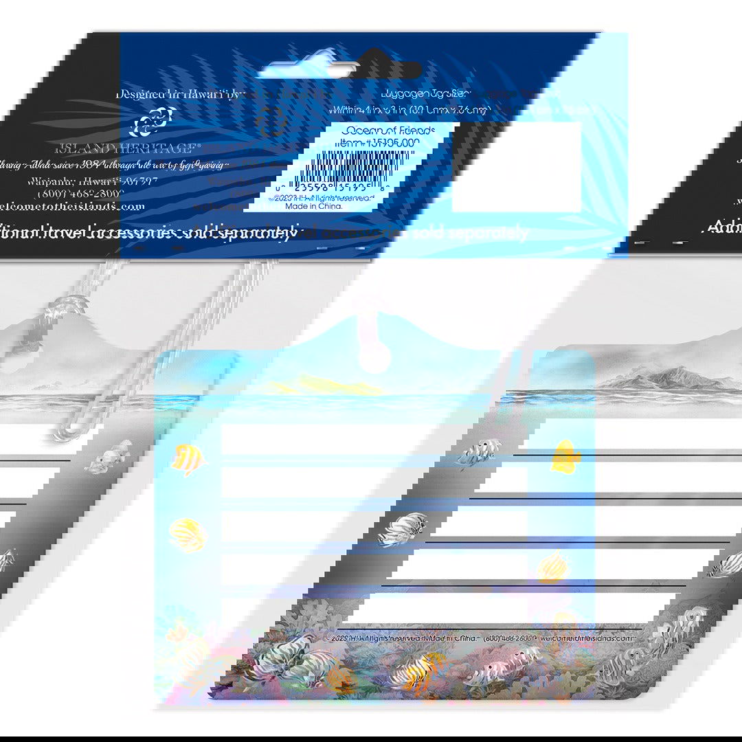 Die Cut Luggage Tag, Ocean of Friends