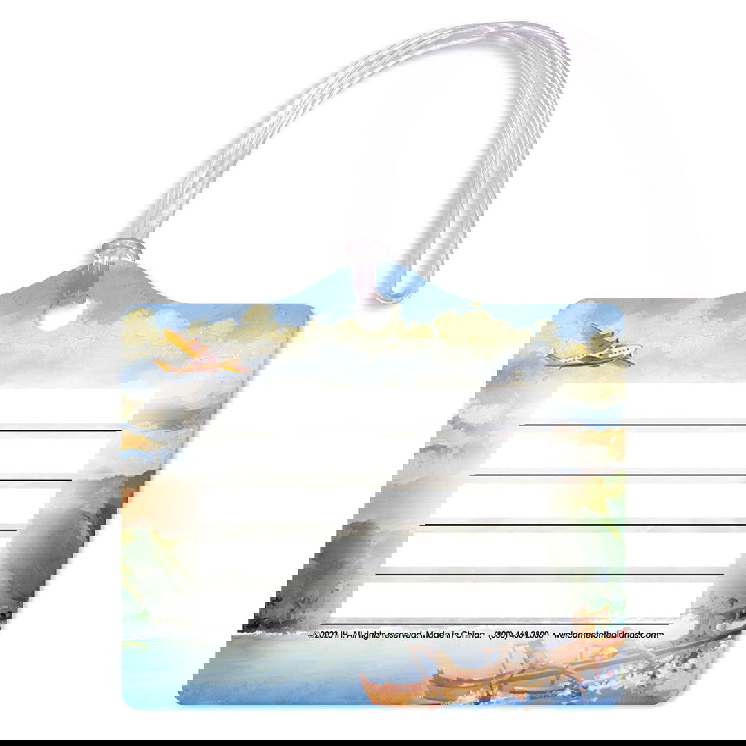 Die Cut Luggage Tag, Playground of the Pacific II