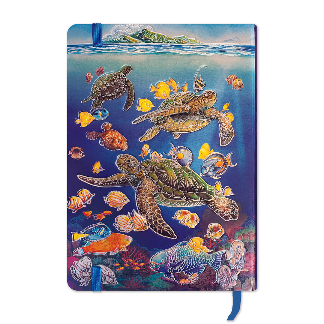 Foil Notebook with Elastic Band, Ocean of Friends