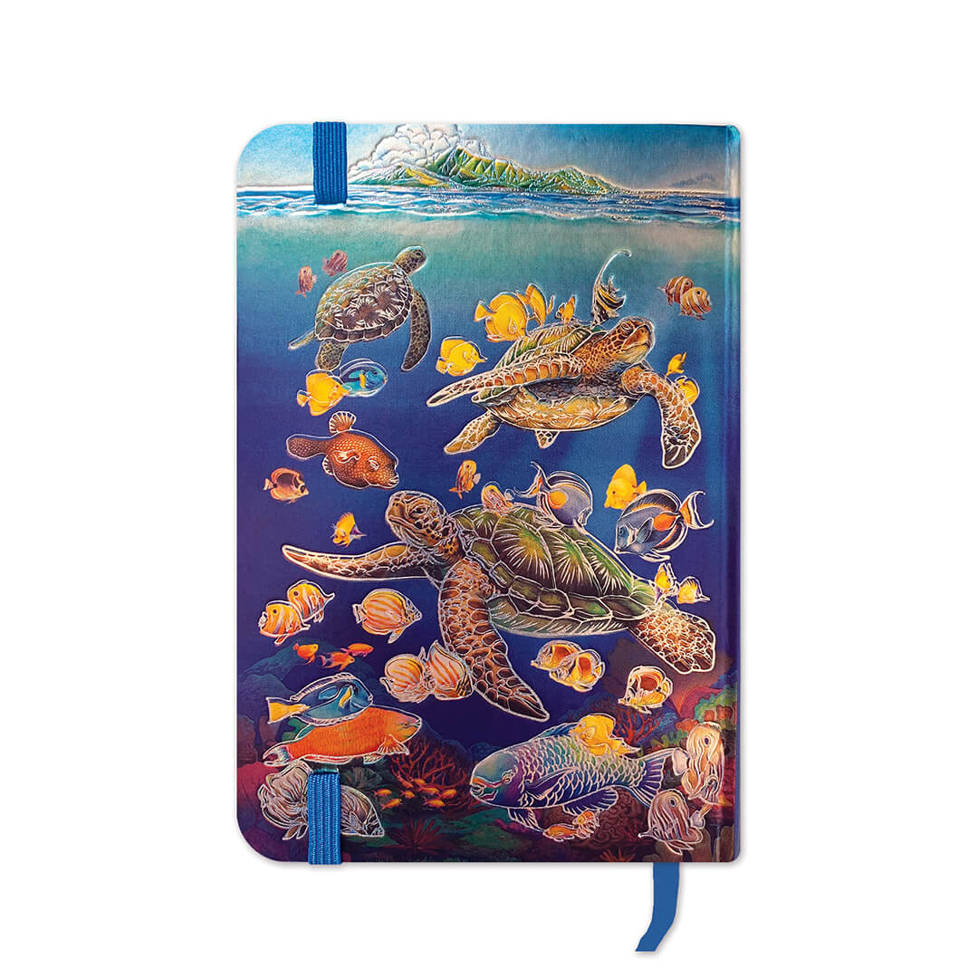 Foil Notebook with Elastic Band, Ocean of Friends