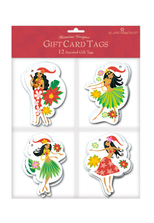 Gift Tag 12-Pack, Island Holiday Honeys