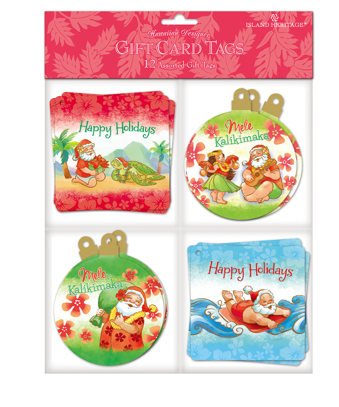 Gift Tag 12-Pack, Santa’s Island Holiday