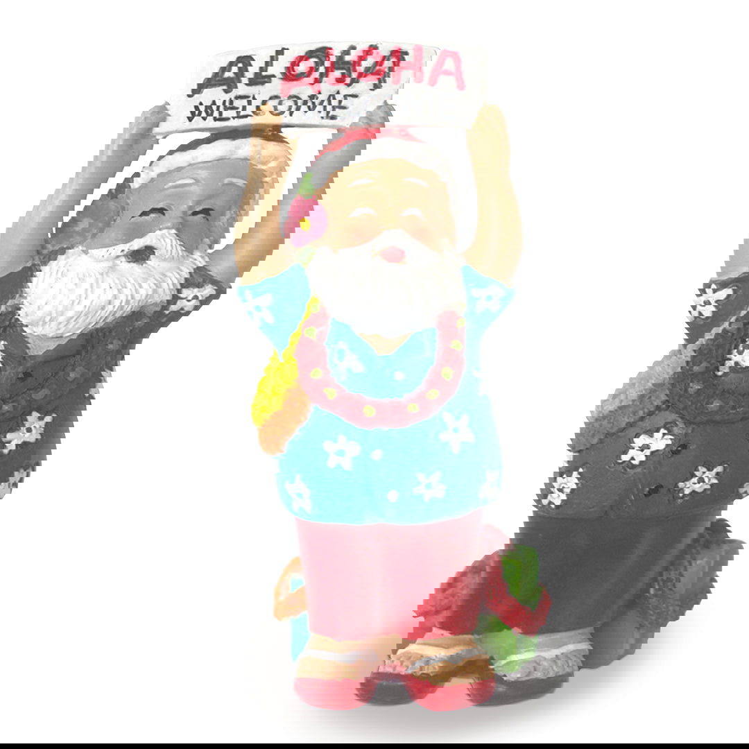 Hand Painted Ornament, Santa Greeting