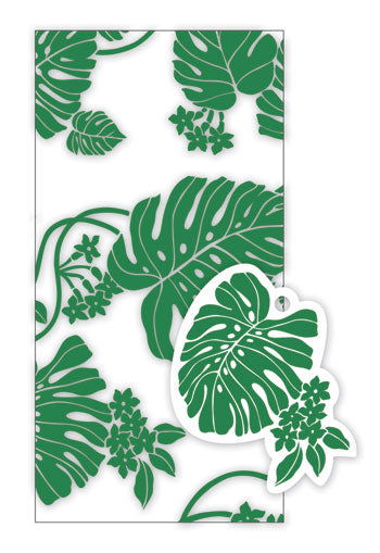 Candy Lei Kit, Monstera - Green, featuring a kit with vibrant green monstera leaf accents, perfect for creating colorful and tropical candy leis.