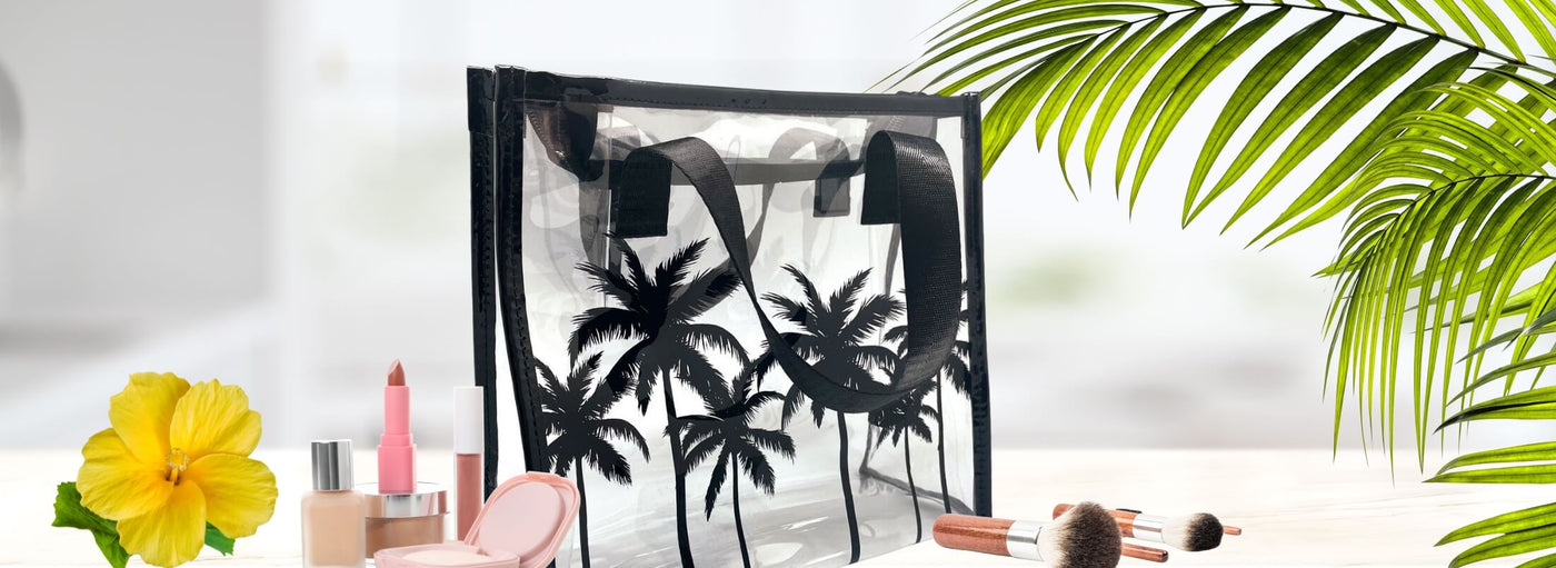 Showcasing Island Heritage's Clear Totes Collection, featuring stylish, durable, and versatile totes perfect for all occasions