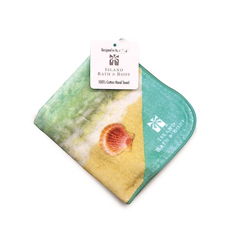 Hand Towel featuring the Tropical Breeze design, bringing a fresh island vibe to your kitchen or bathroom.