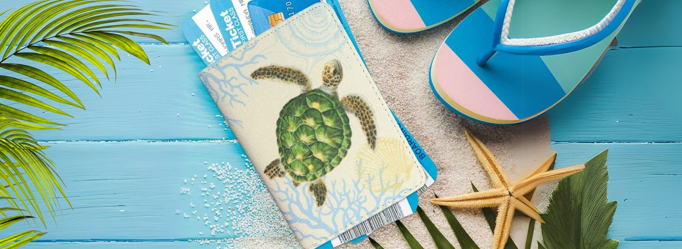 Travel in style with Island Heritage passport holders, offering practical design and a touch of aloha for every journey