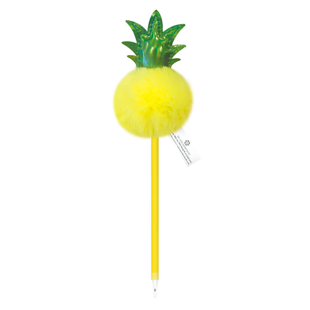 Tropical pineapple-themed pen with a fun island pom detail, perfect for adding flair to your writing