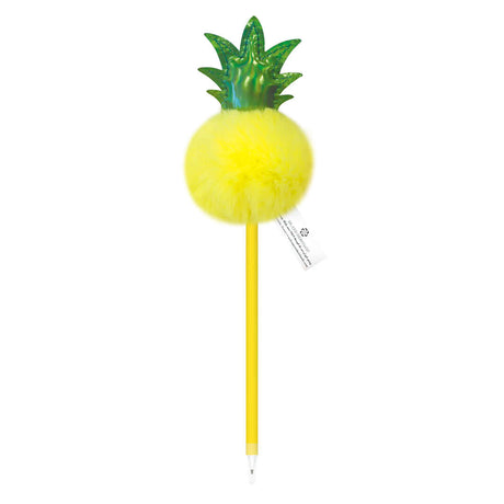 Tropical pineapple-themed pen with a fun island pom detail, perfect for adding flair to your writing