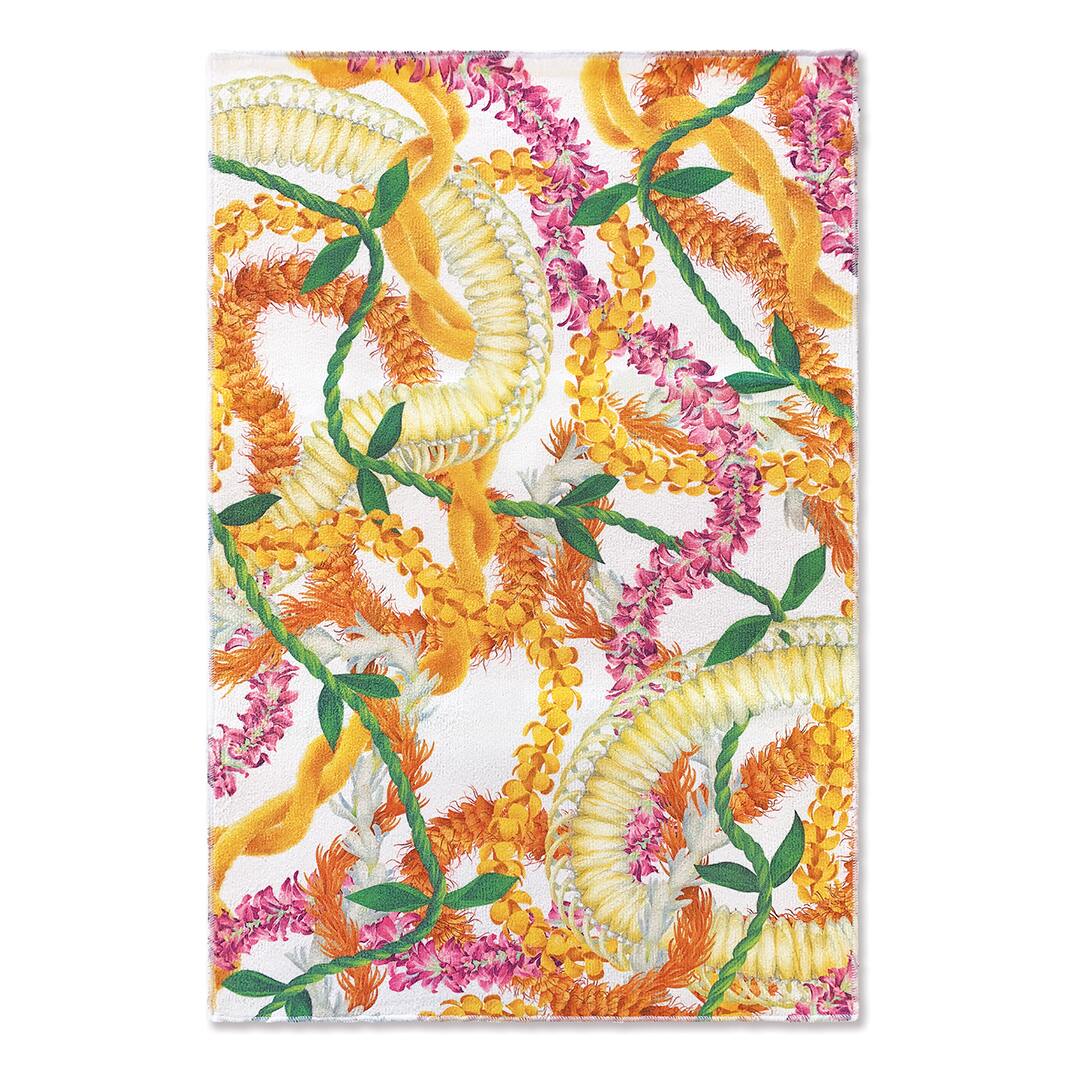 Kitchen Towels, Microfiber Set of 2- Leis of Aloha