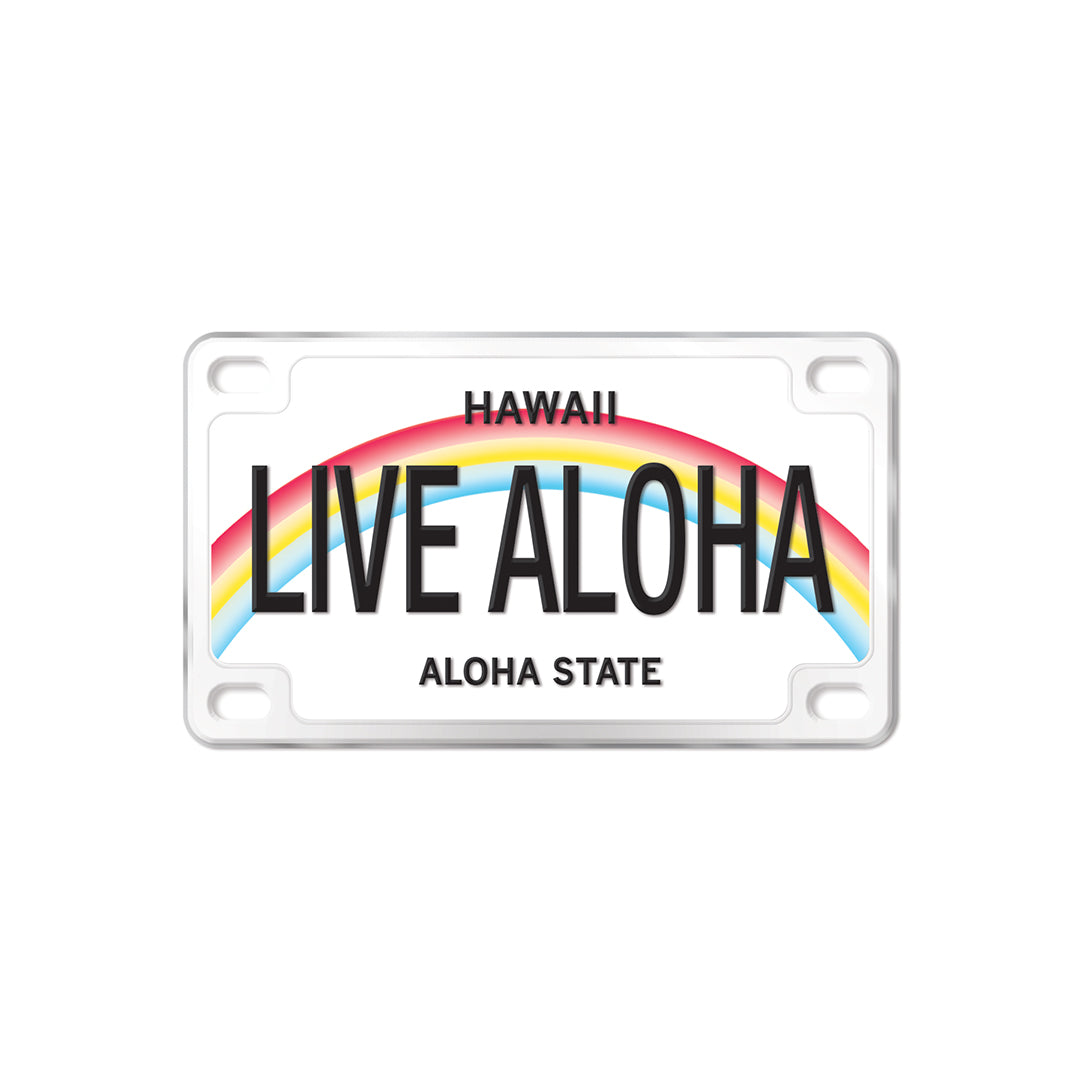 License Plate Shaped Magnet, Live aloha Hawai'i