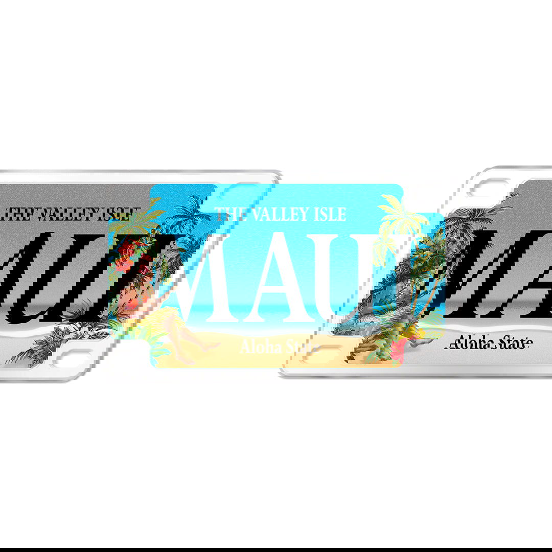 Magnet, License Plate - Vintage Hawai'i Maui