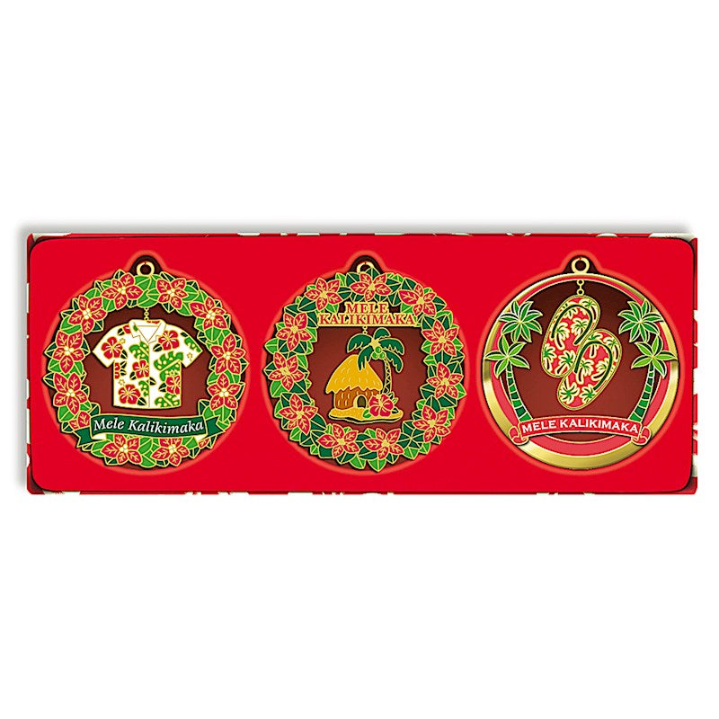 Metal Die Cut Ornament 3 Pack, Mele Times