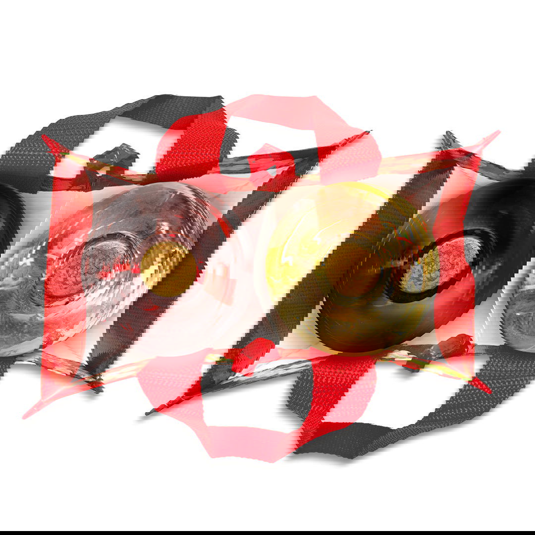 Non-Woven 2 Bottle Wine Carrier, Pikake Lei