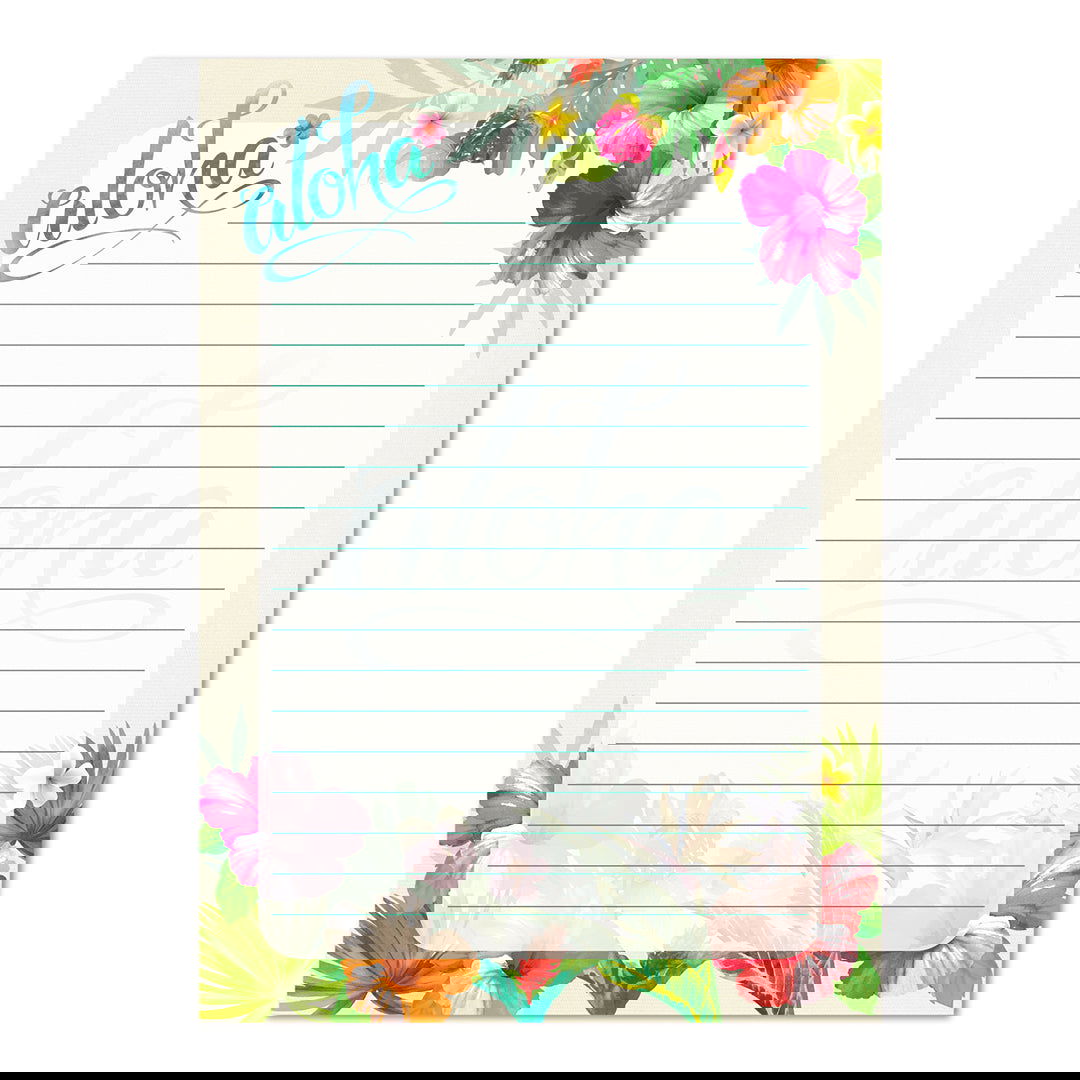 Notepad 50-sht, Aloha Floral