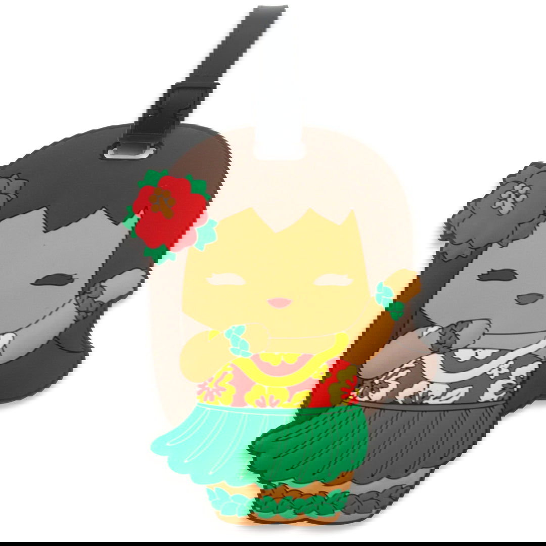 PVC ID/luggage tag featuring the 'Island Yumi Aloha' design, showcasing tropical graphics and bright colors, ideal for adding a fun touch to your travel essentials.