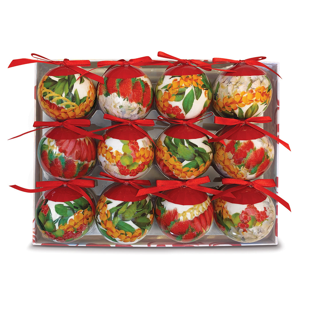 Paper Ball Ornaments 12 Pack, Leis of Beauty