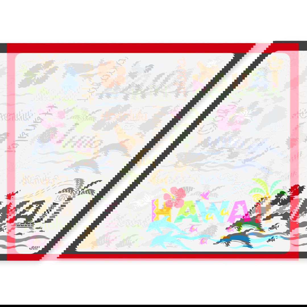 Rectangular Aloha Stick 'N Notes featuring a Hawaiian Adventures design, showcasing vibrant tropical scenes and motifs, perfect for jotting down reminders or messages.