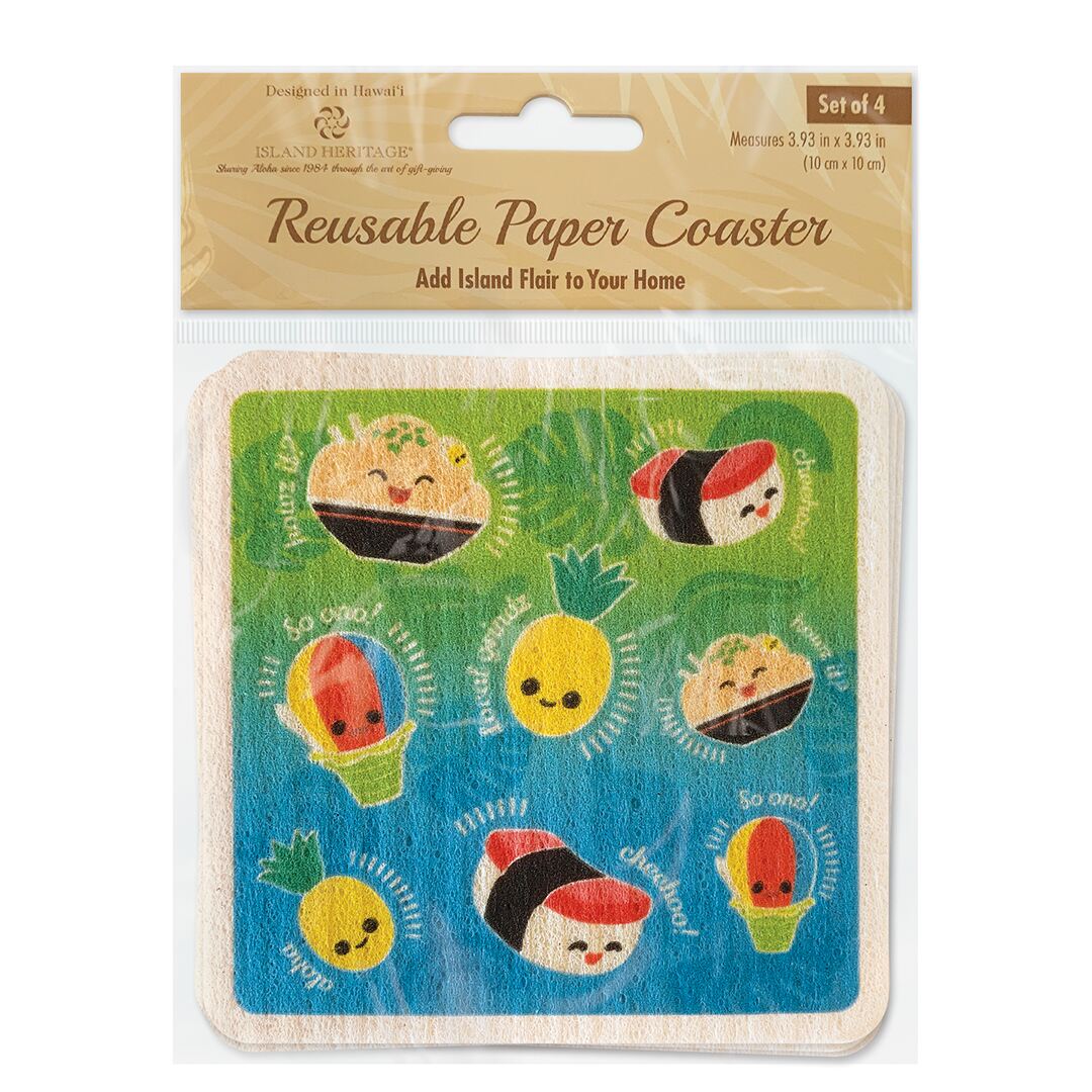 Reusable Paper Coasters, Local Grindz