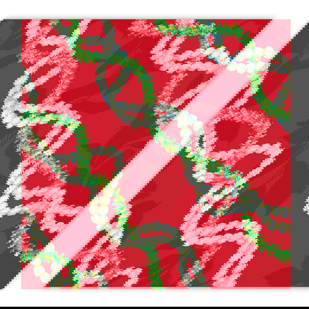 Rolled Gift Wrap, Pikake Lei II