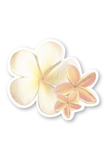 Shaped Aloha Stick 'N Notes featuring Plumeria Blossoms design, showcasing colorful plumeria flowers in a tropical theme, perfect for notes and reminders.