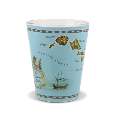Short OPP Shot Glass, Islands of Hawaii - Blue