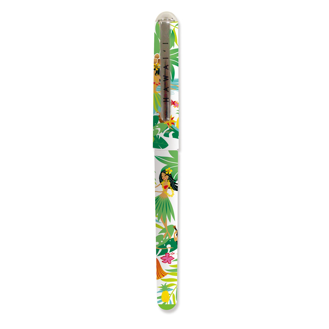 Single Roller Ball Pen, Island Hula Honeys - White