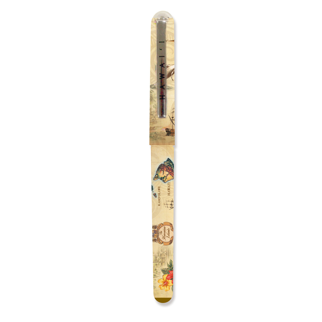 Single Roller Ball Pen, Islands of Hawaii - Tan