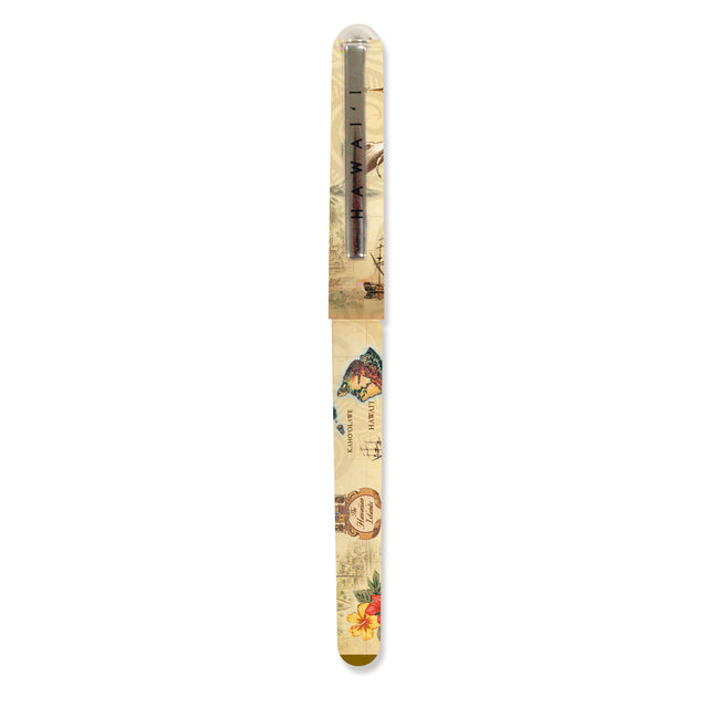 Single Roller Ball Pen, Islands of Hawaii - Tan