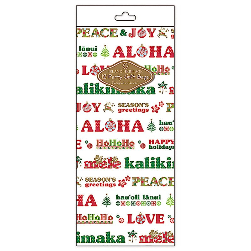 Small Cello Bag 12-Pack, Aloha Season's Greetings