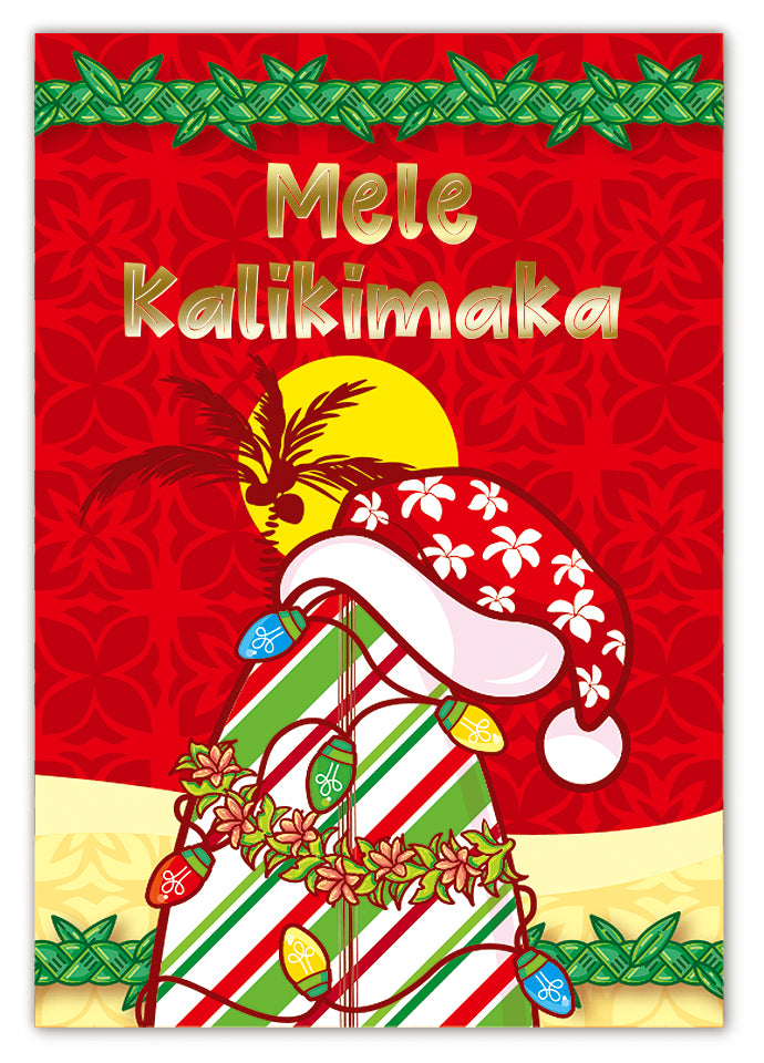 Supreme Box Mele Kalikimaka 12 Pack Cards, Santa's Sweet Surfboard
