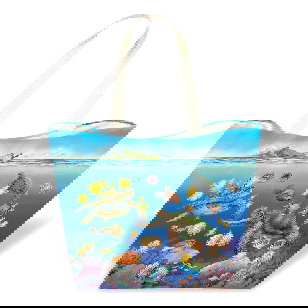 Tropical Beach Tote, Ocean of Friends