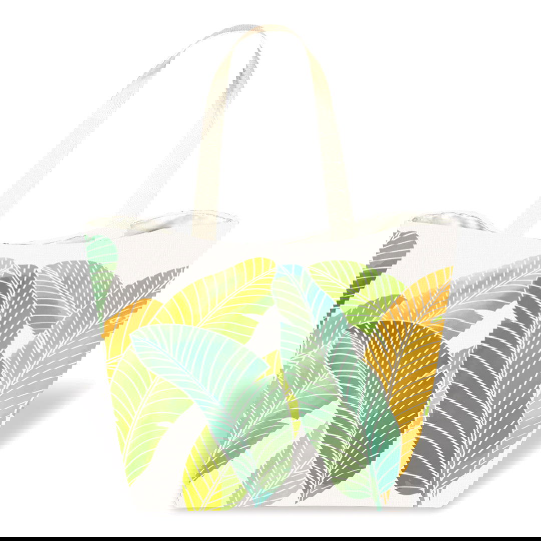 Tropical Beach Totes, Tropical Leaves - Green