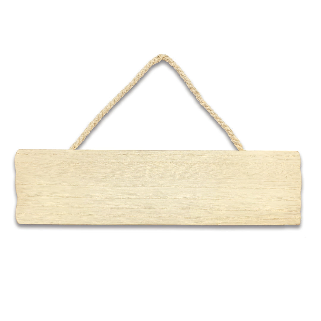 Wooden Hanging Sign, Live with Aloha - Surfboard