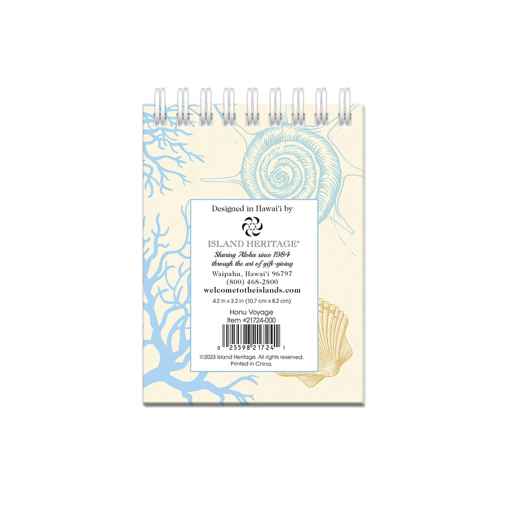 back spiral note book Hawaii shells