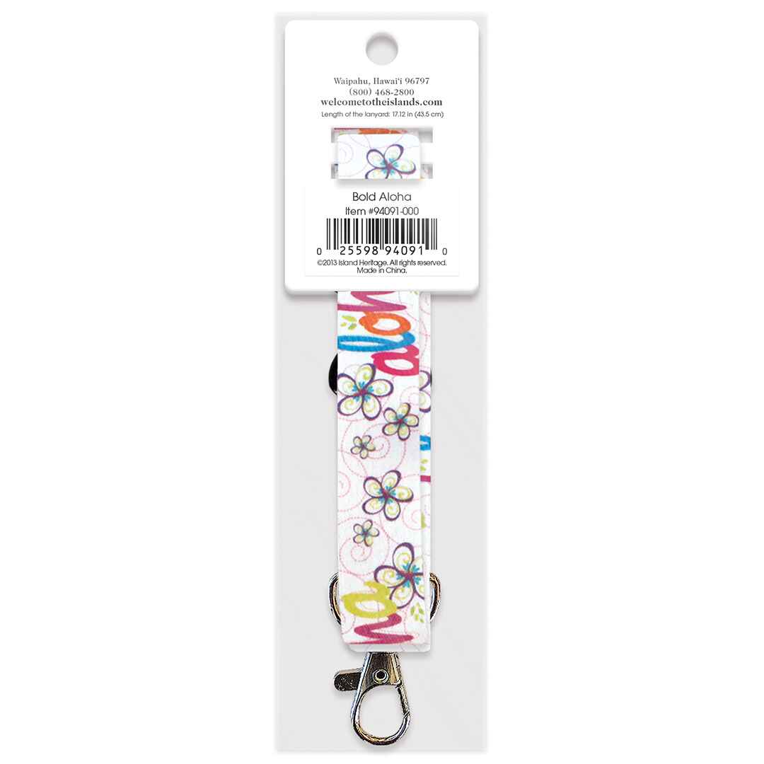 The pack of an aloha Hawaii packaged lanyard