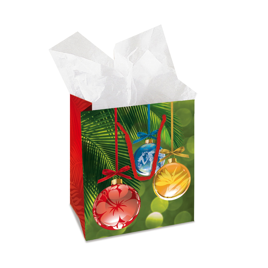 Island Holiday Ornament - Island Treasures Collection Small Gift Bag