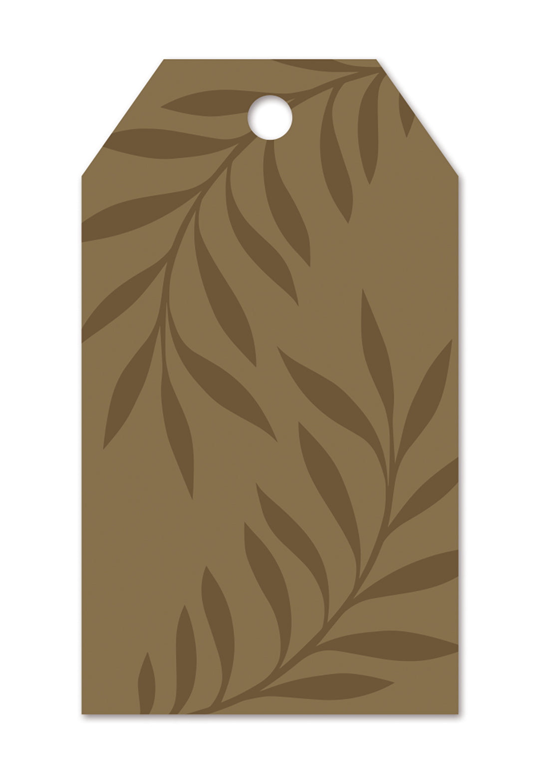 Back of a brown gift tag