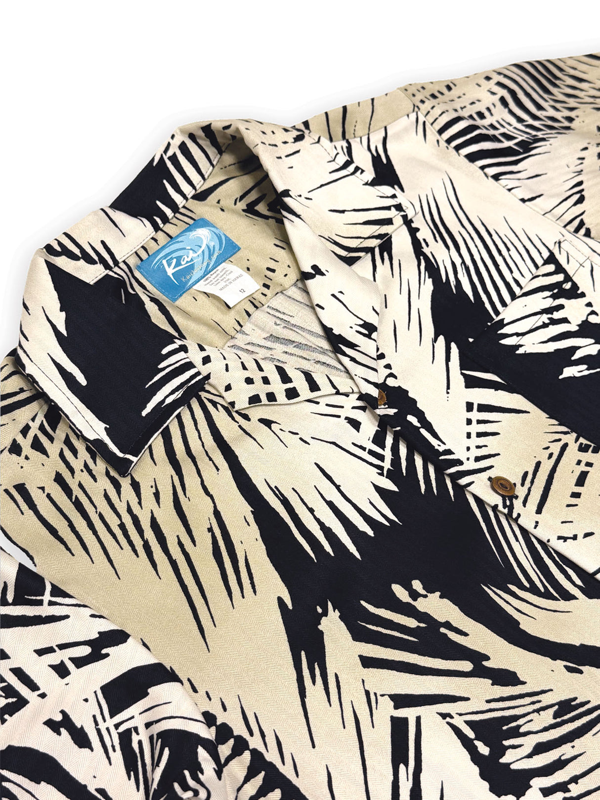 Palm Leaf Black Boys' Aloha Shirt