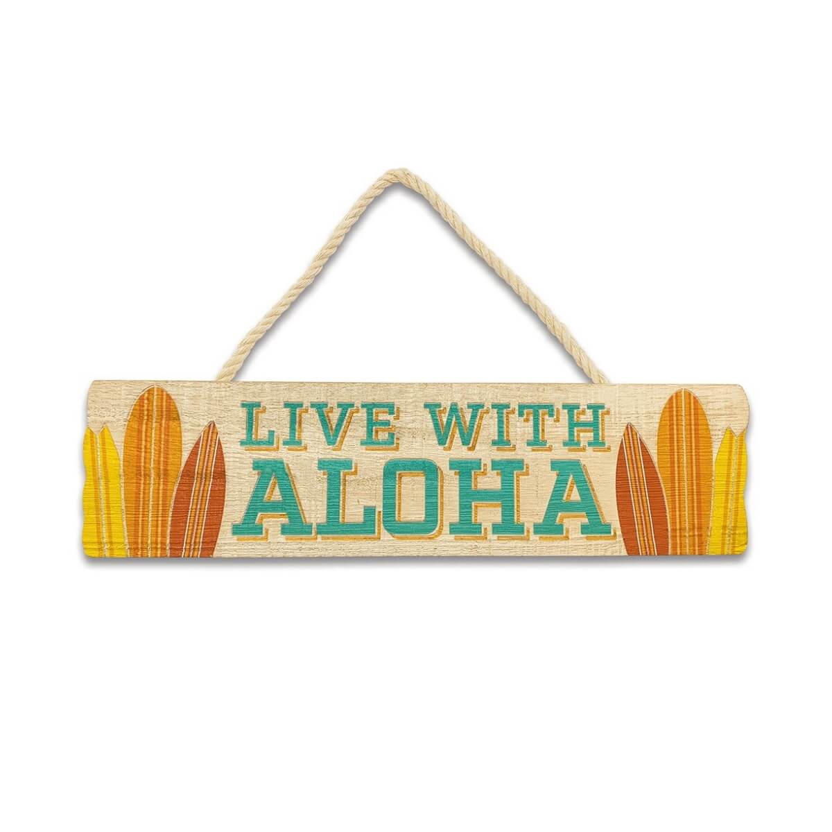 Aloha Collection Sign Wooden Hanging Signs | Hawaiian Décor with Aloha Spirit – Our Island ...