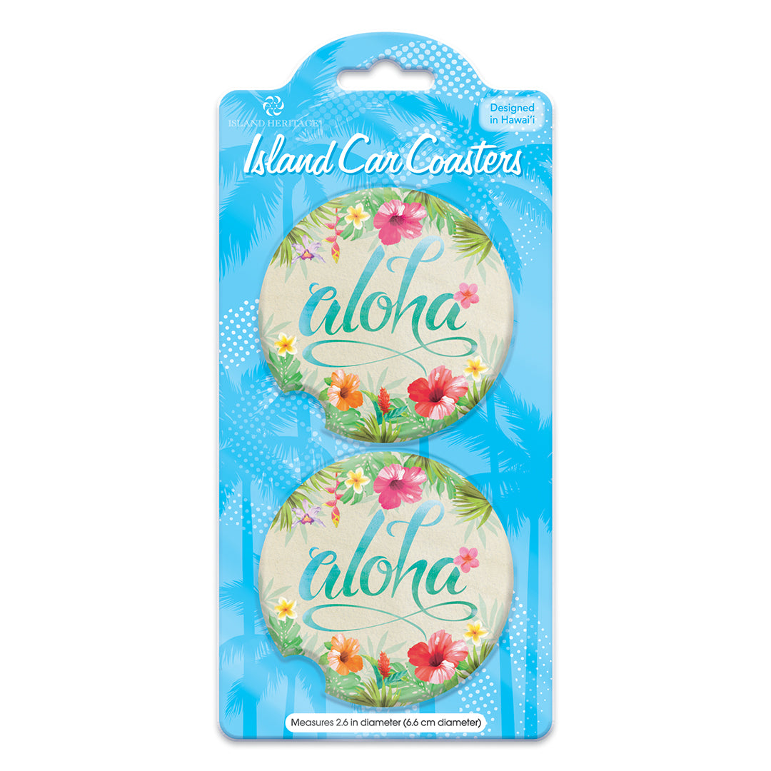 Island Car Coaster, Aloha Floral