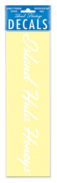 Island Hula Honeys White Sticker Large Banner