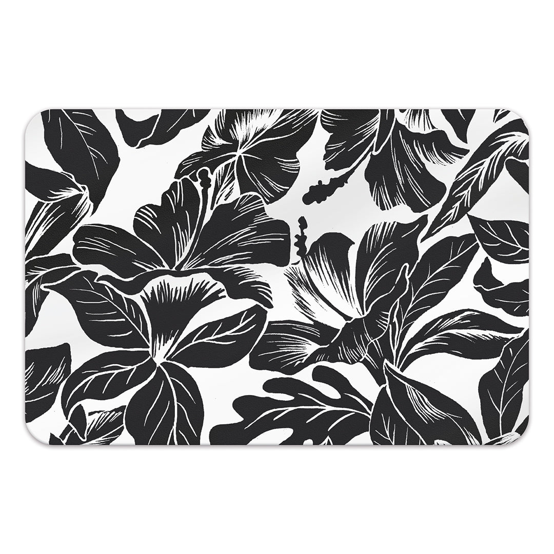 Translucent Placemat, Hibiscus Dawn Black