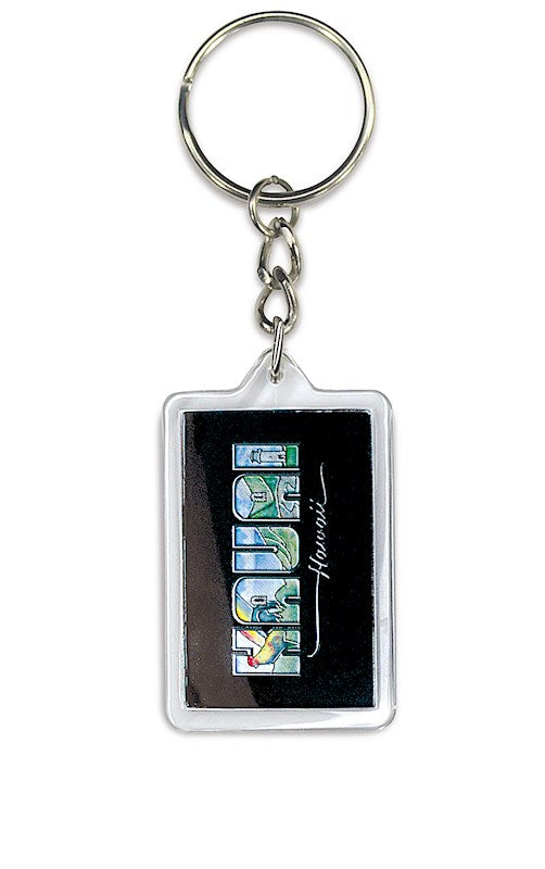 Eddy Y Kauai Acrylic Foil Keychain