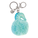 Island Pom-Pom Keychain, Seahorse