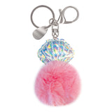 Island Pom-Pom Keychain, Shell