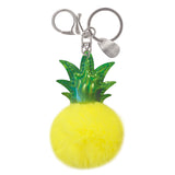 Island Pom-Pom Keychain, Pineapple