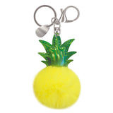 Island Pom-Pom Keychain, Pineapple