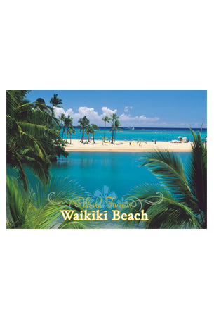 50-Pack Oahu Postcards, Waikiki Beach, 4x6